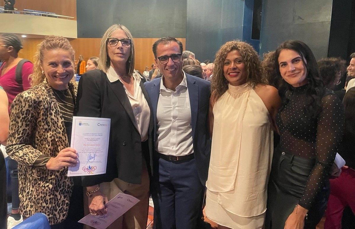 Águeda Batista Cedrés at the Canary Women and Sports Gala