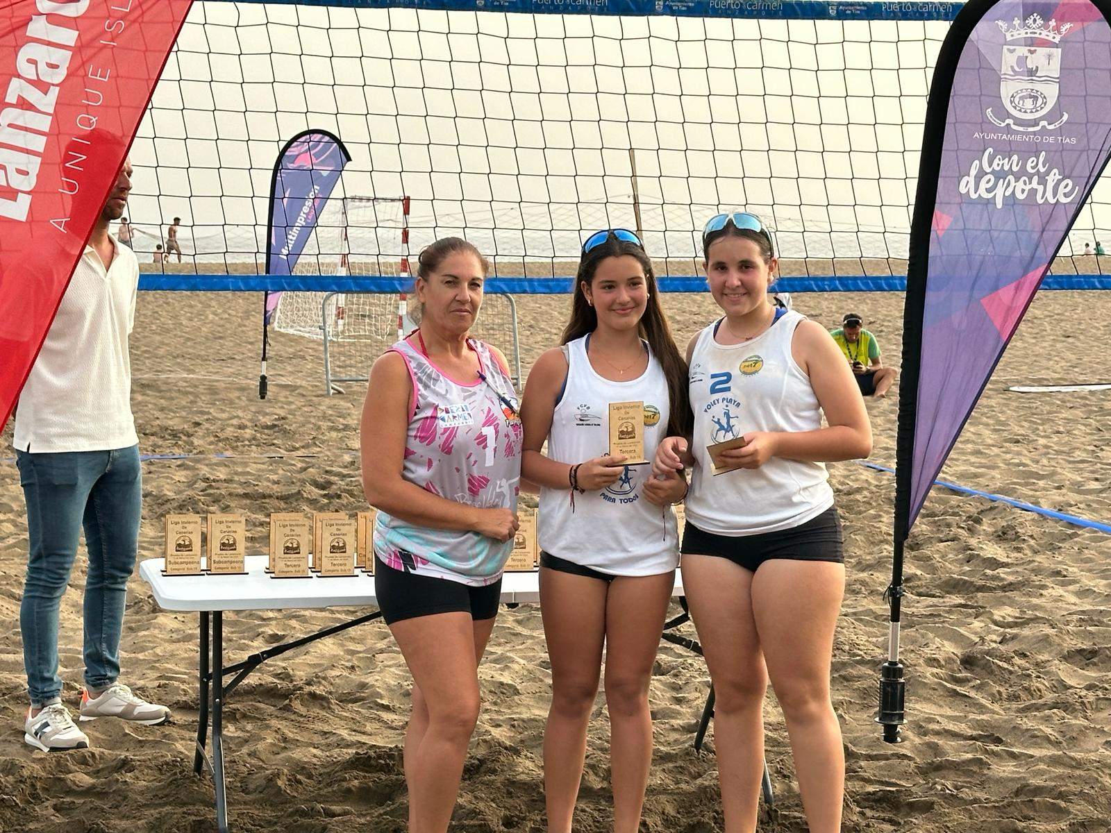 El Vóley Playa Grande en la prueba de invierno. Foto: Ayuntamiento de Tías. 