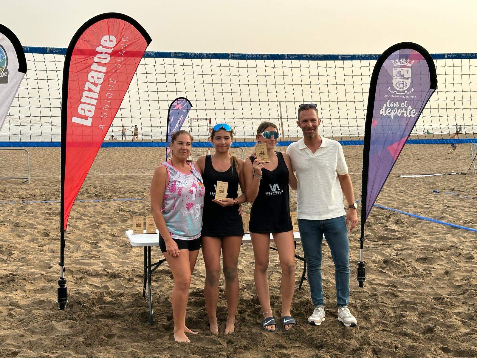 El Vóley Playa Grande en la prueba de invierno. Foto: Ayuntamiento de Tías. 