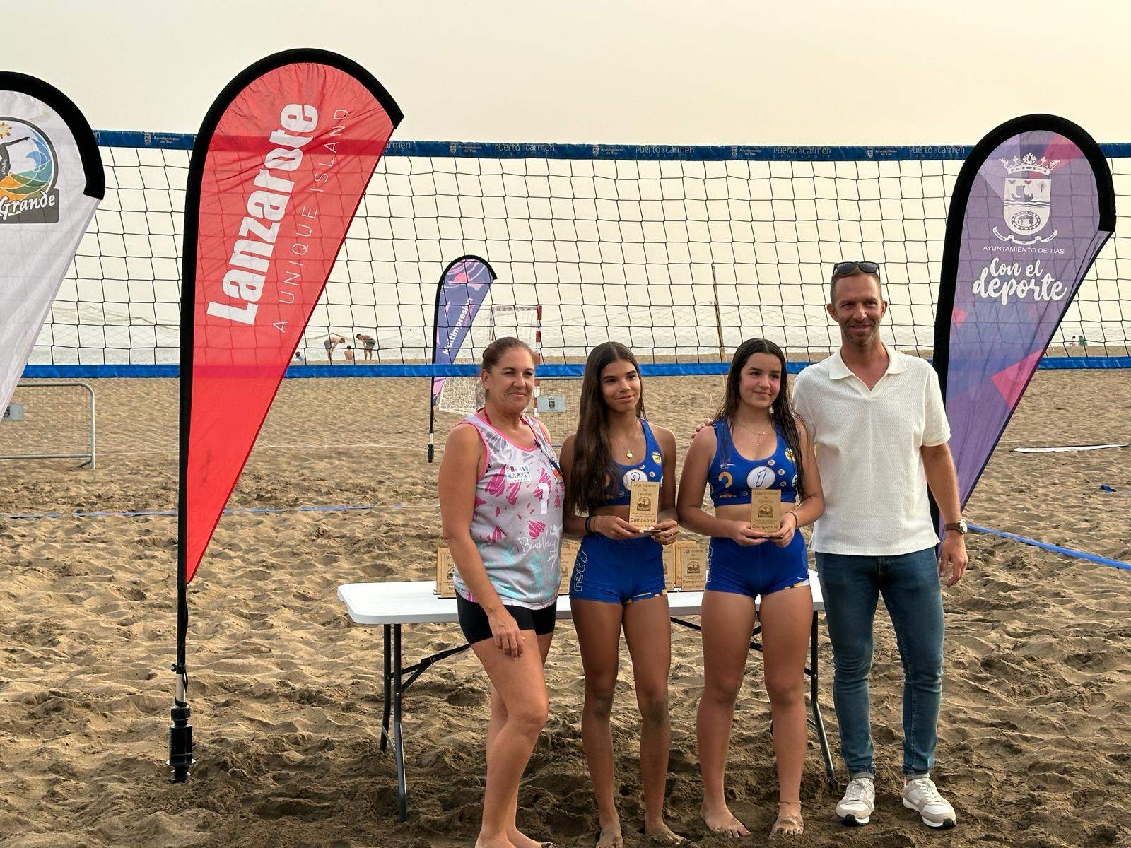 El Vóley Playa Grande en la prueba de invierno. Foto: Ayuntamiento de Tías. 