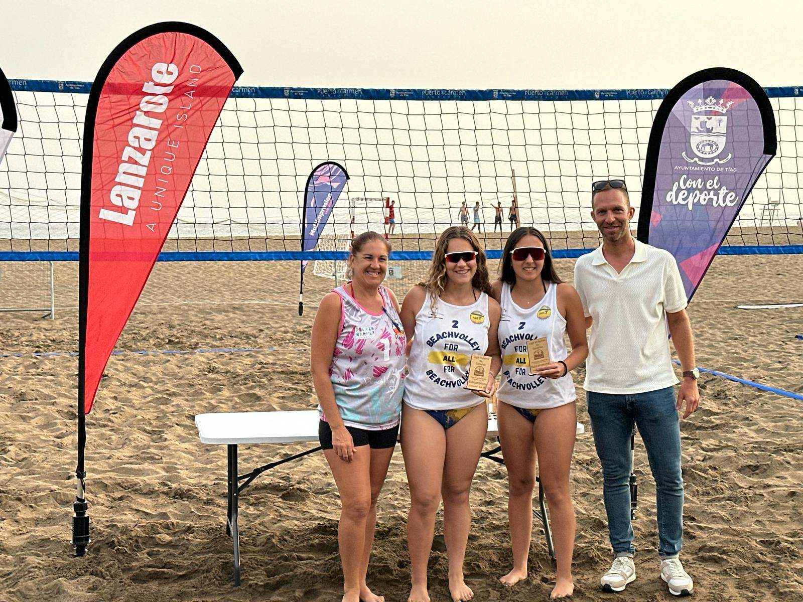 El Vóley Playa Grande en la prueba de invierno. Foto: Ayuntamiento de Tías. 