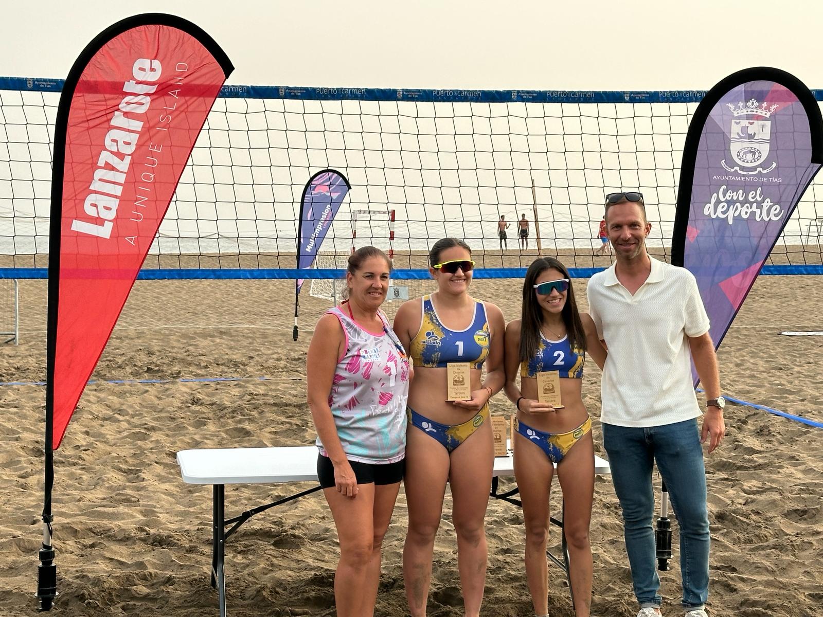 El Vóley Playa Grande en la prueba de invierno. Foto: Ayuntamiento de Tías. 