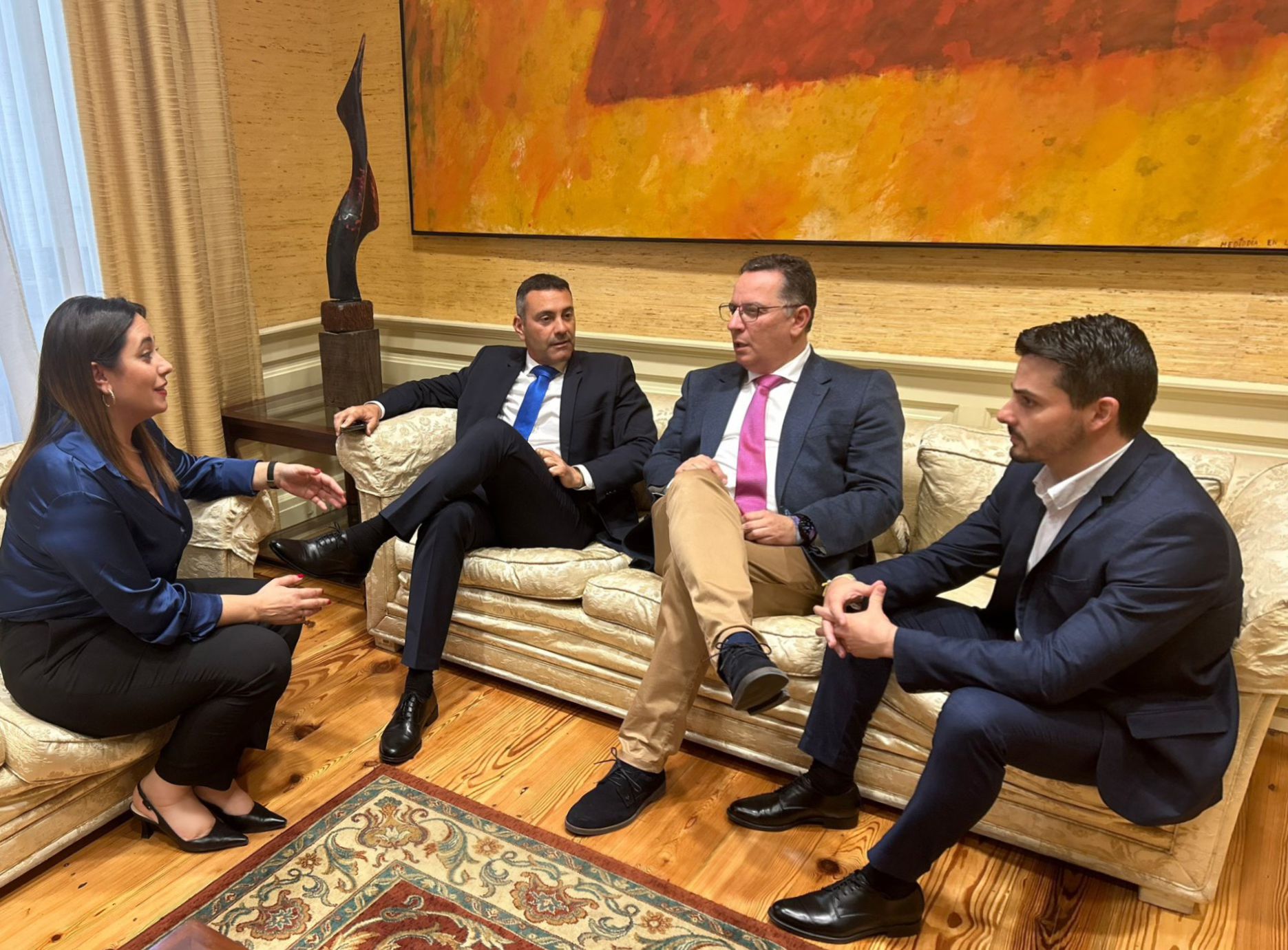 Reunión parlamentarios CC Lanzarote con consejero de Educación.