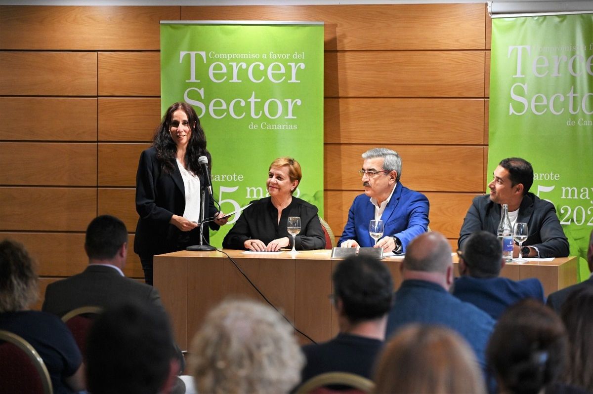 The Councilor of Nueva Canarias, Daisy Villalba, in a meeting with the Third Sector this Tuesday, April 2
