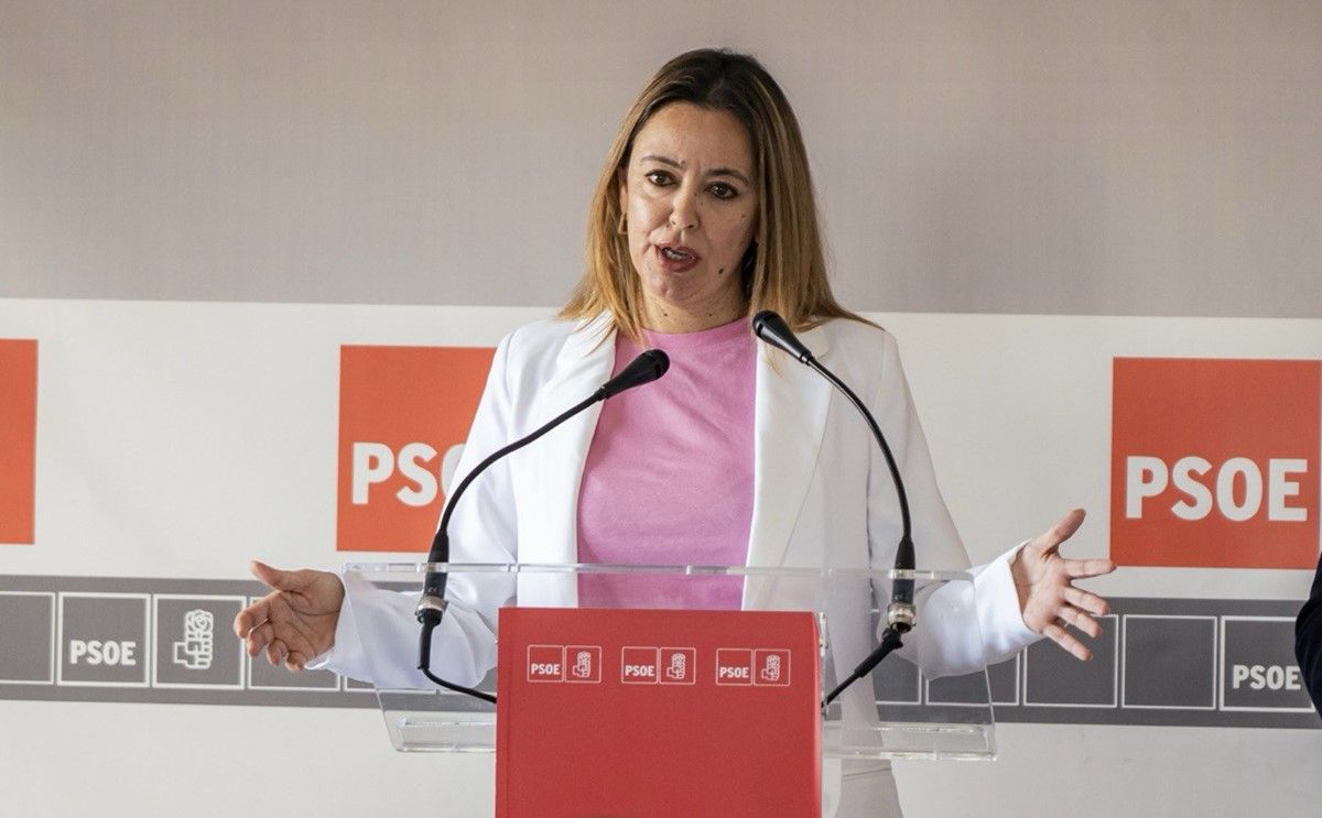 La diputada en el Congreso y secretaria general del PSOE de Lanzarote, María Dolores Corujo