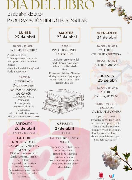 cartel actividades día del libro 2024