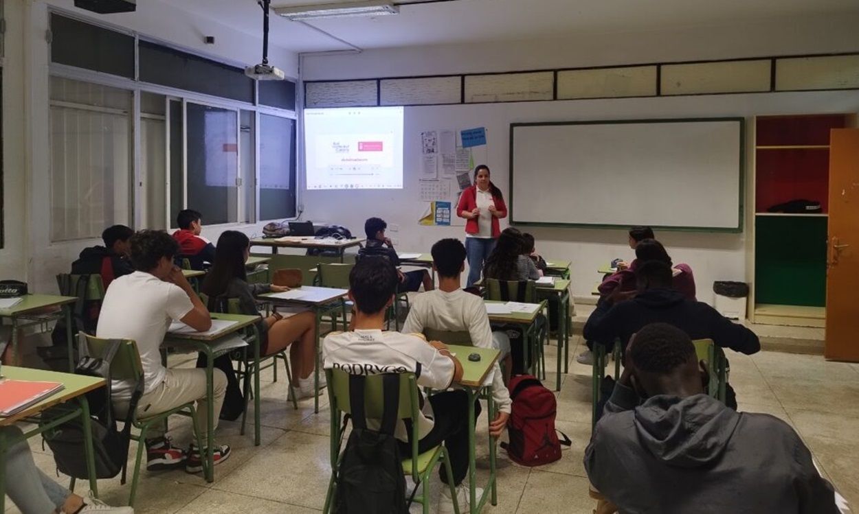 Un aula de la ESO en Canarias