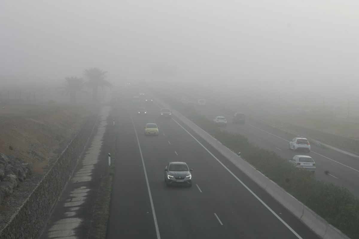 Niebla en Lanzarote este jueves (Foto: Juan Mateos)