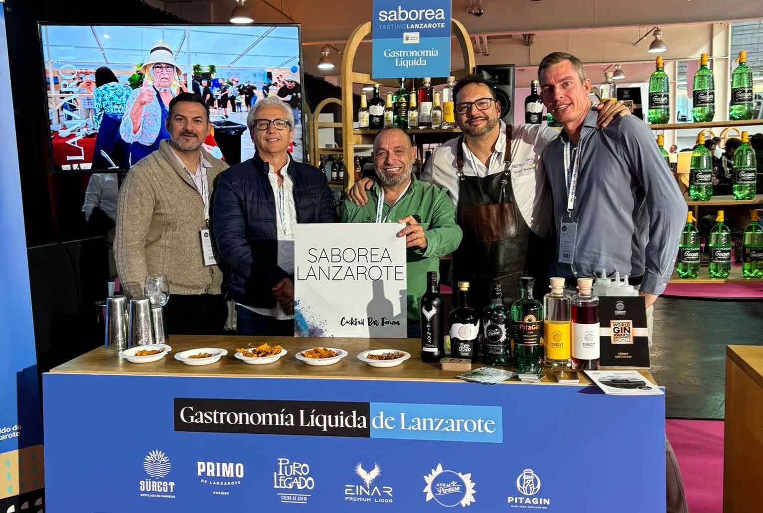 Stand de Saborea Lanzarote en Galicia, protagonizado por la gastronomía líquida de la isla