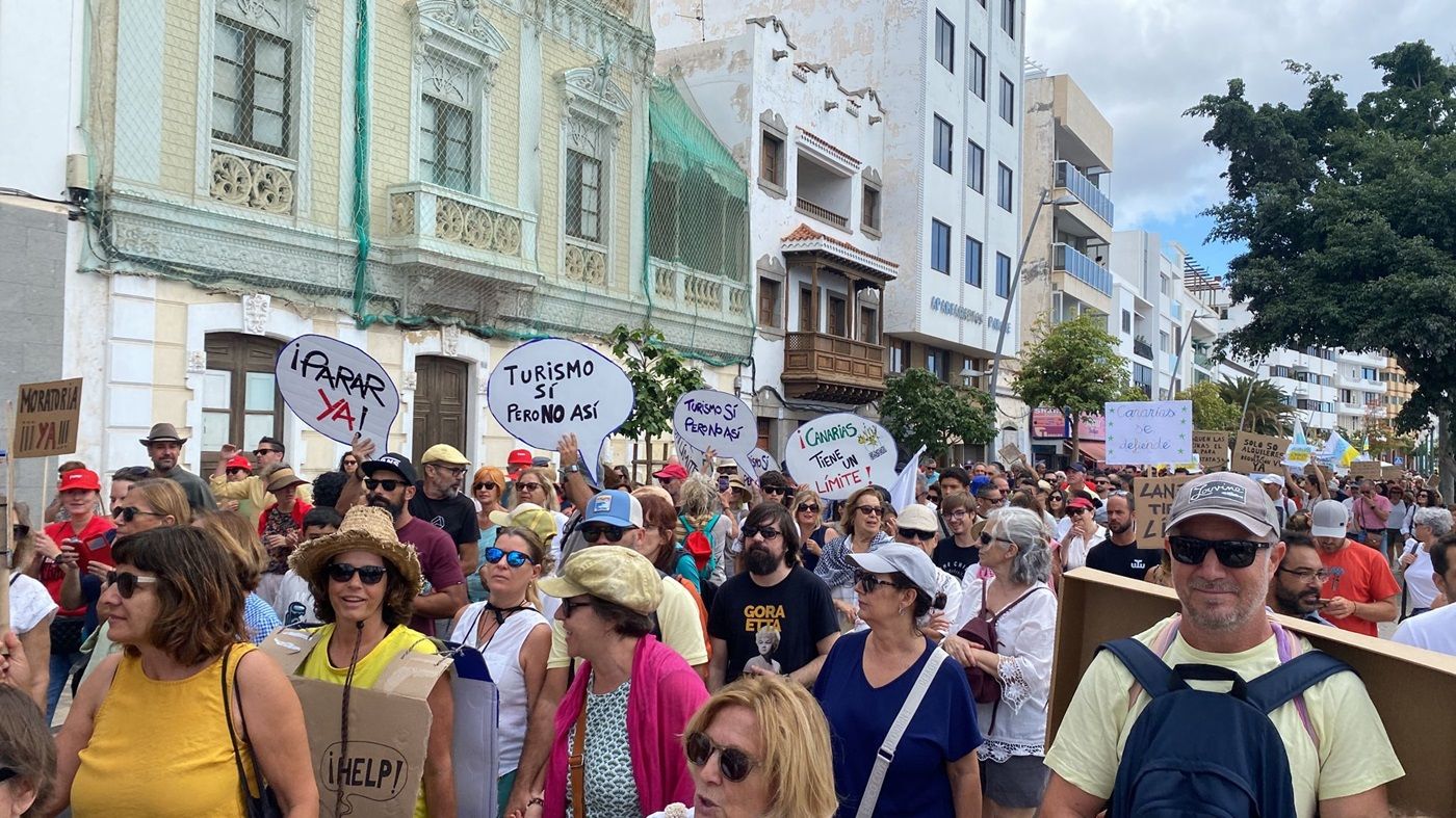 Manifestación 20A en Arrecife