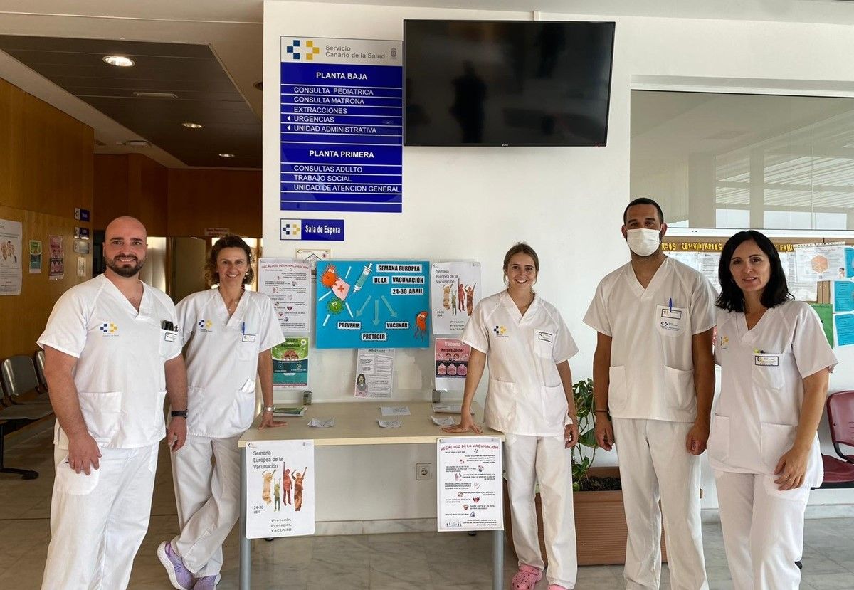 Los centros de Atención Primaria de Lanzarote celebrando la Semana Europea de la Inmunización