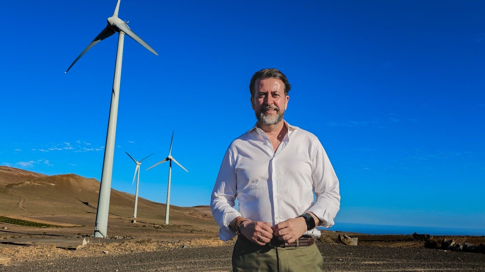 Carlos Alonso durante su visita a Lanzarote