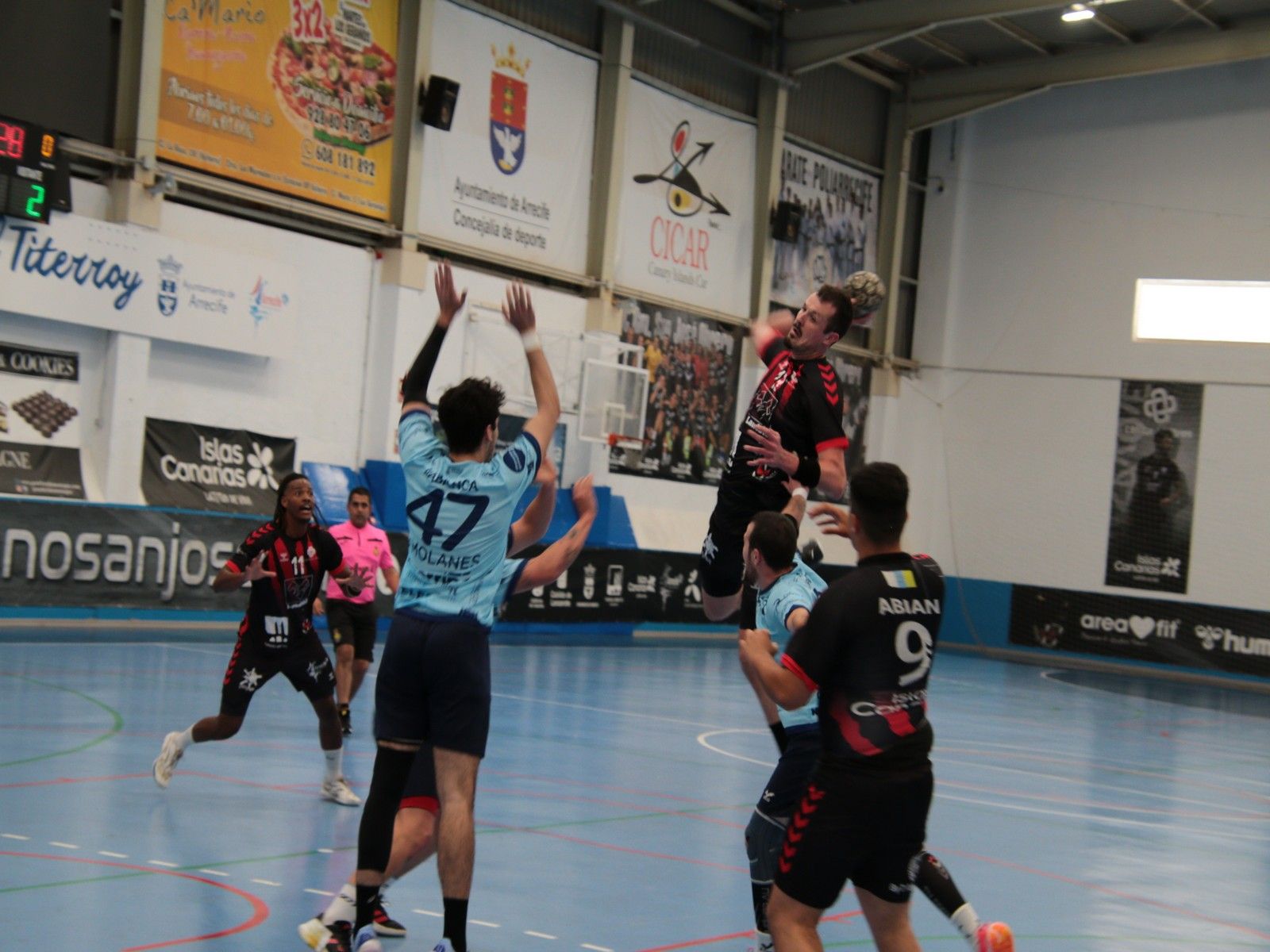 Partido de Balonmano entre Landbit Lanzarote y Porriño