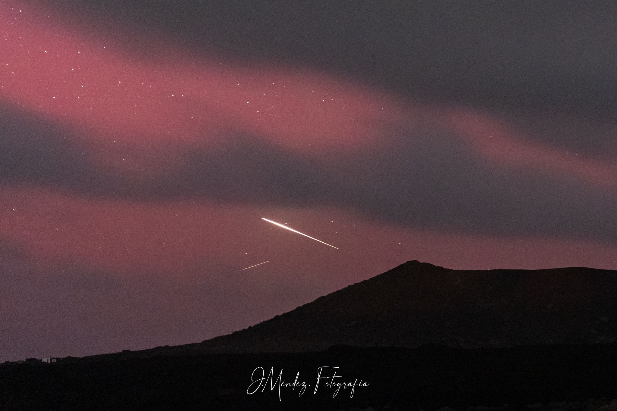 Auroras boreales desde Lanzarote (Juan Méndez)