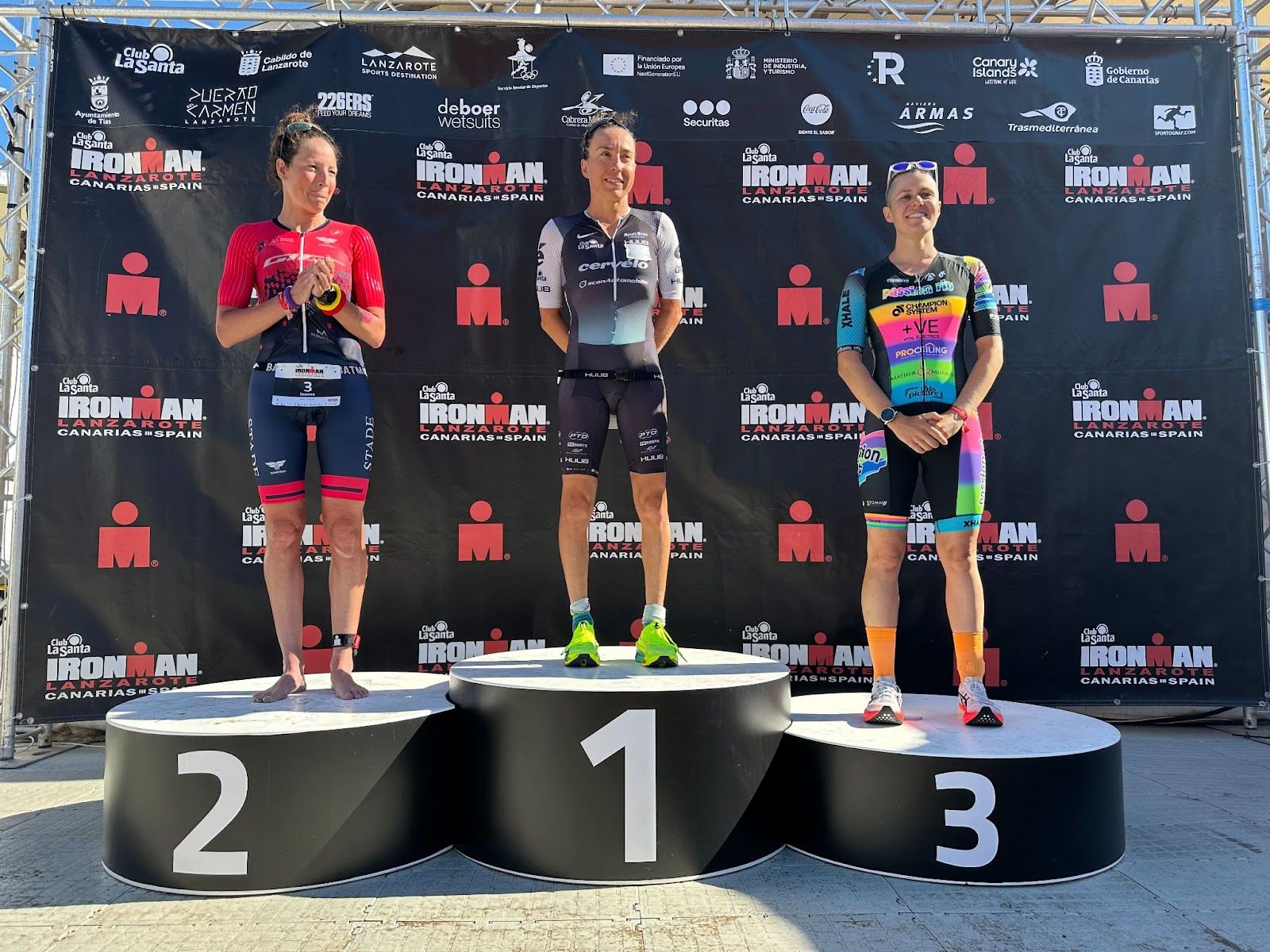 Podio femenino IRONMAN Lanzarote 2024 Podio femenino IRONMAN Lanzarote 2024