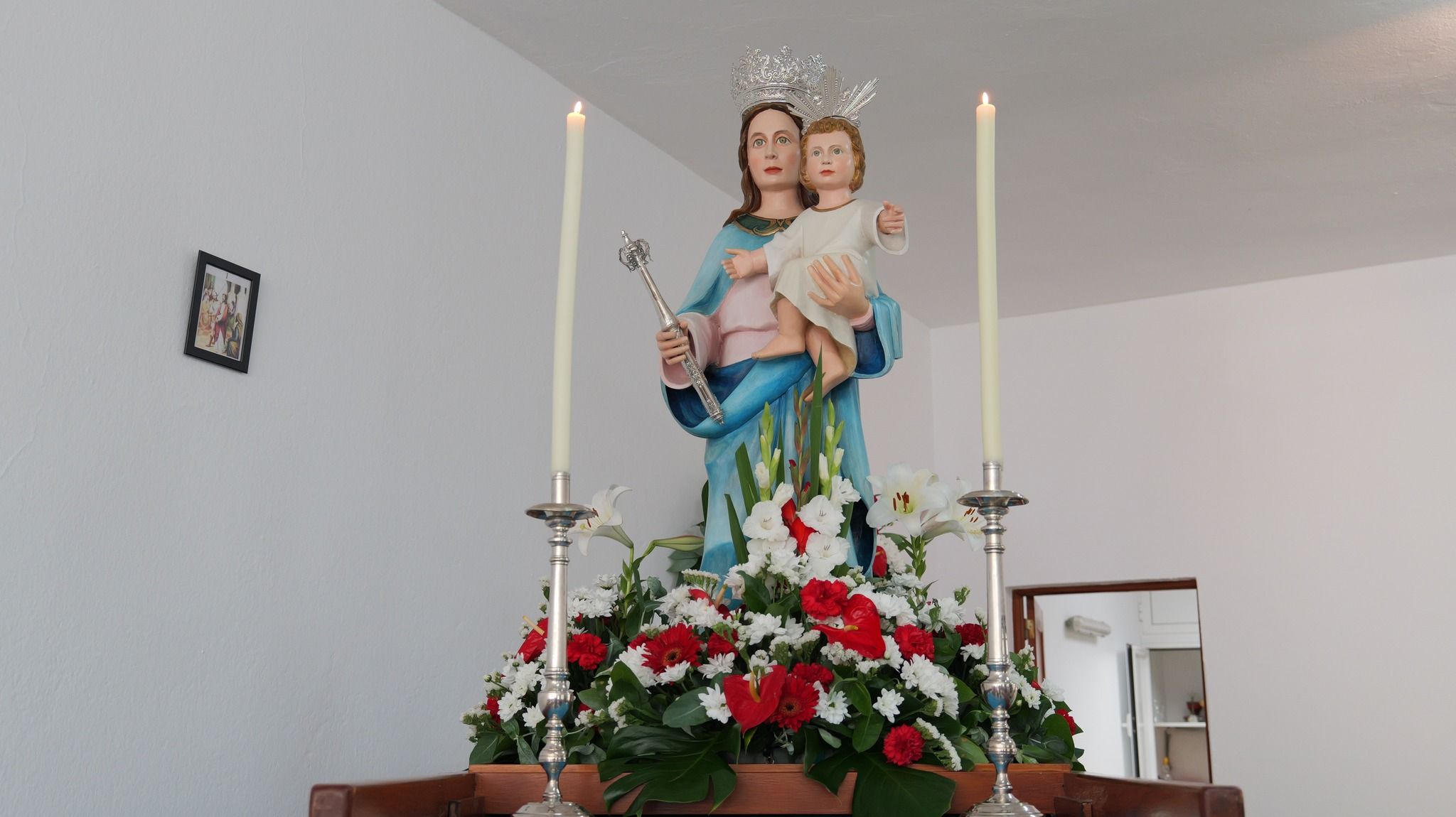 Misa y procesión en honor a las fiestas de María Auxiliadora, Argana Alta