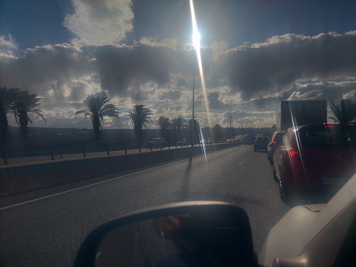 Accidente de alcance en la circunvalación de Arrecife
