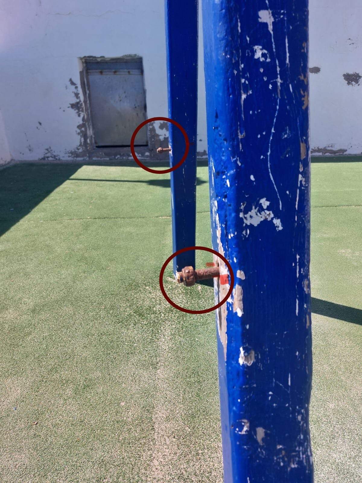 Condiciones del parque infantil de La Santa. Foto: PP. 