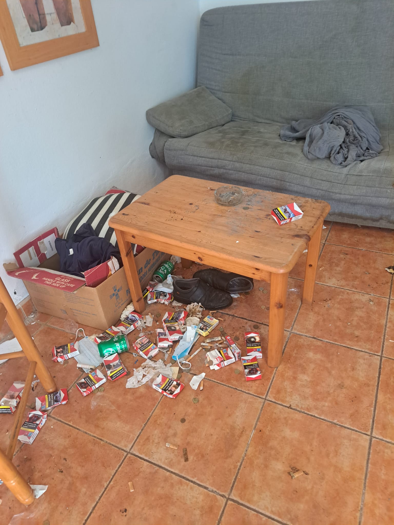 Destrozo en su casa de La Santa Destrozo en su casa de La Santa