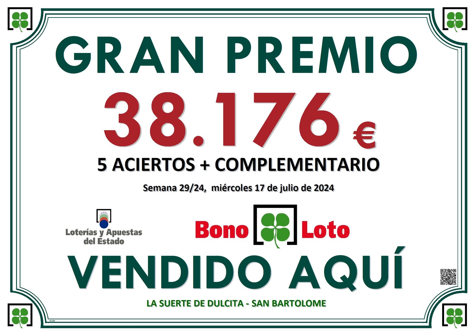 La Bonoloto deja 38.176 euros en Lanzarote