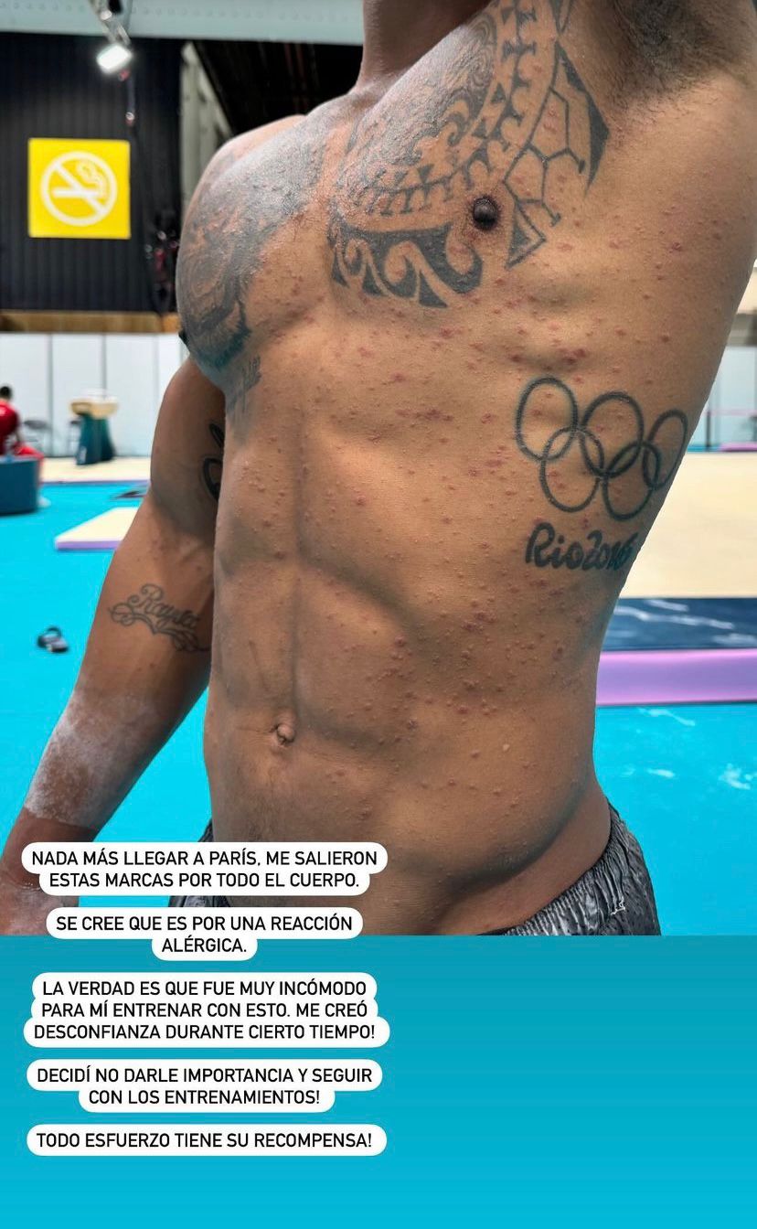 Las imágenes publicadas por el gimnasta en sus redes sociales. Foto: Rayderler Zapata. Las imágenes publicadas por el gimnasta en sus redes sociales. Foto: Rayderler Zapata.