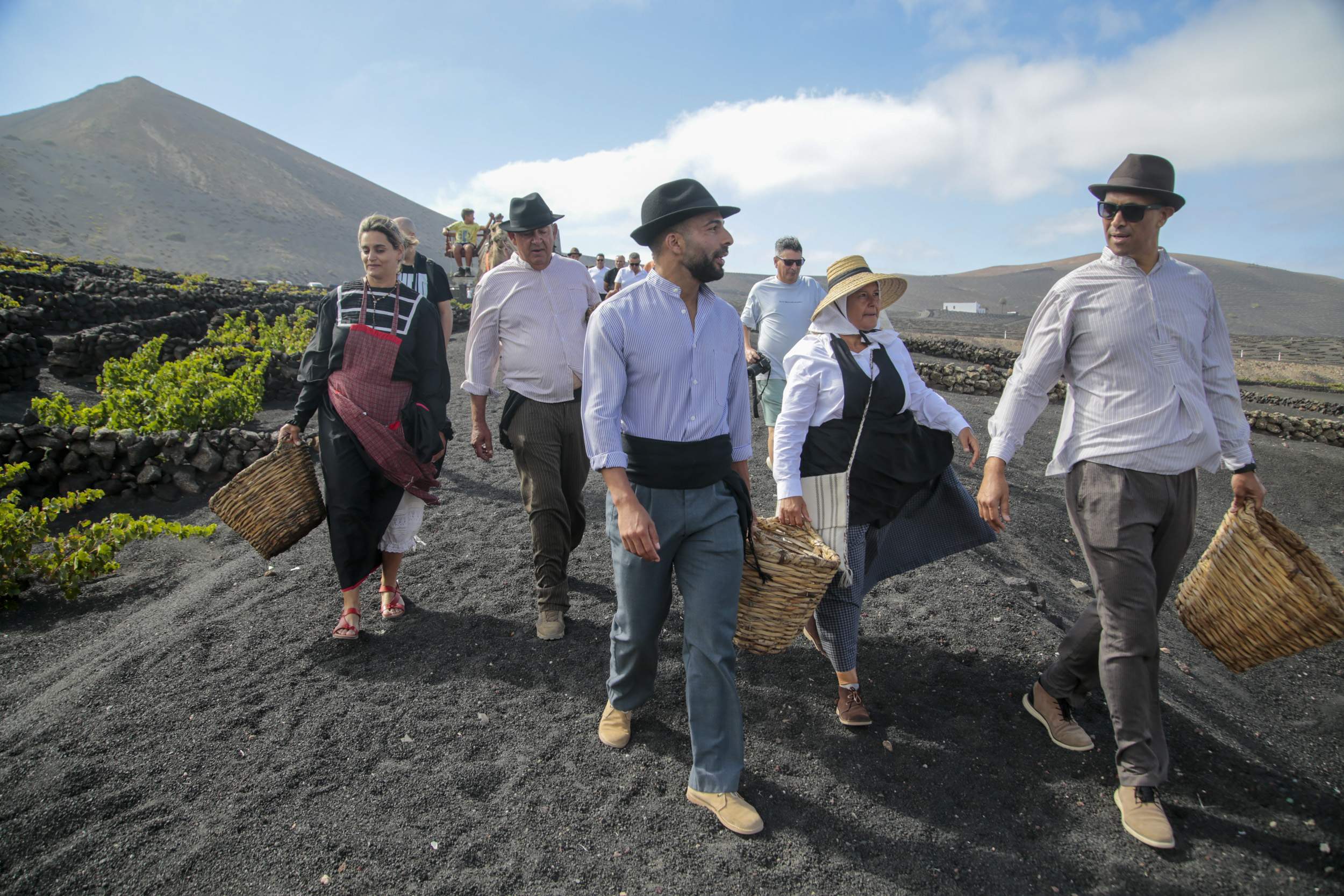  La Geria interpreta su pasado de la vendimia. Fotos: Juan Mateos.