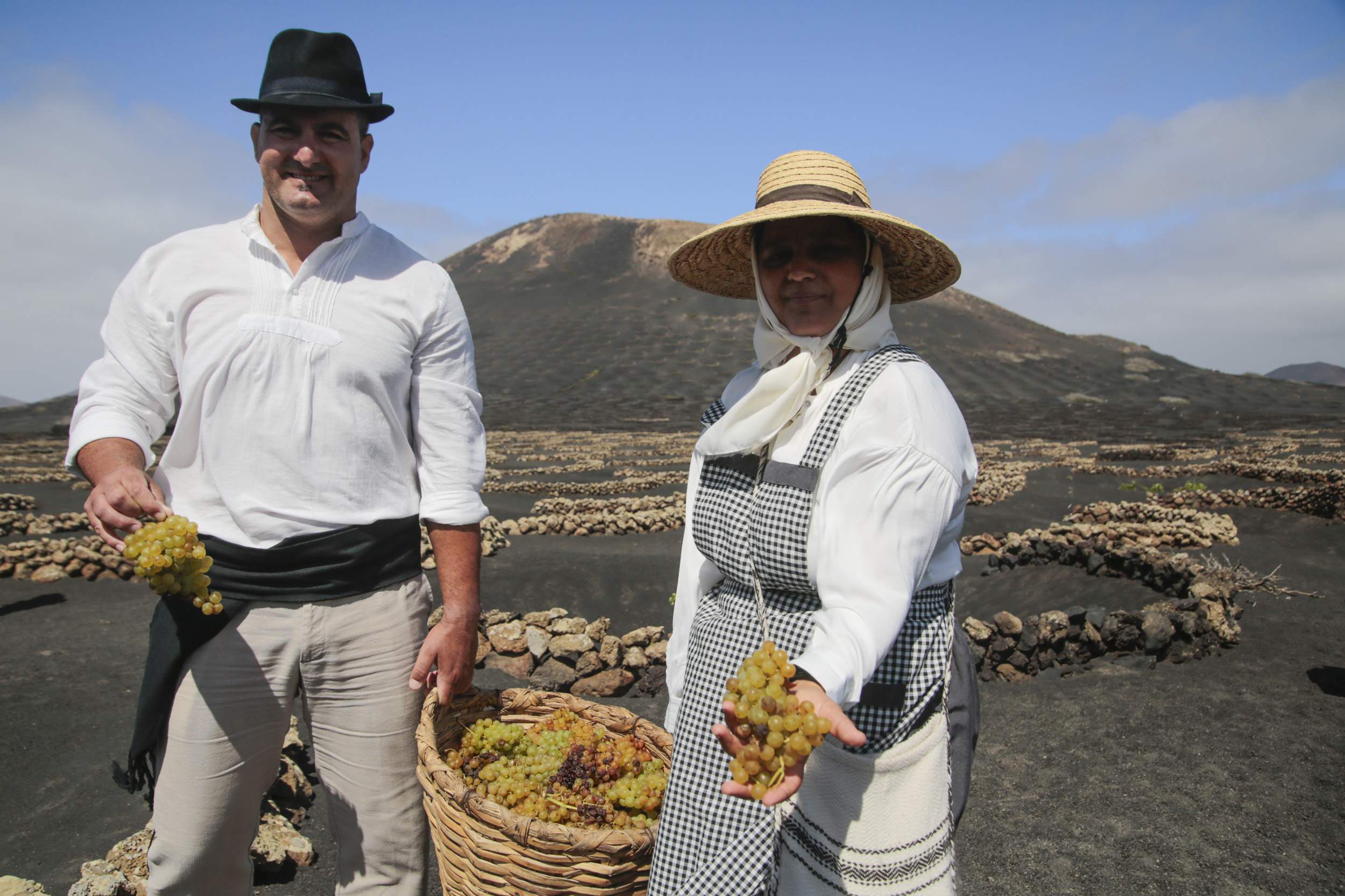  La Geria interpreta su pasado de la vendimia. Fotos: Juan Mateos.
