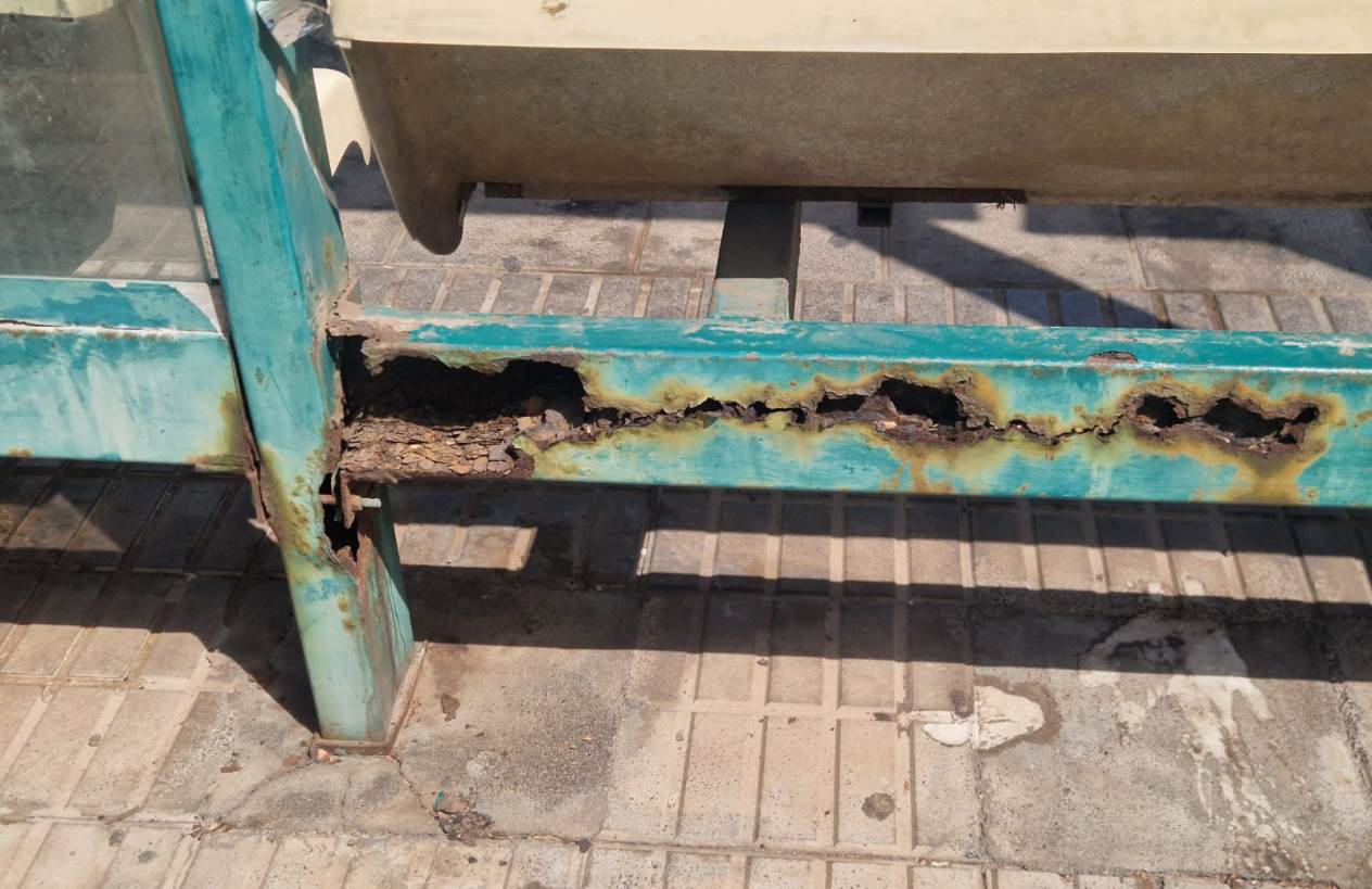 Marquesinas oxidadas