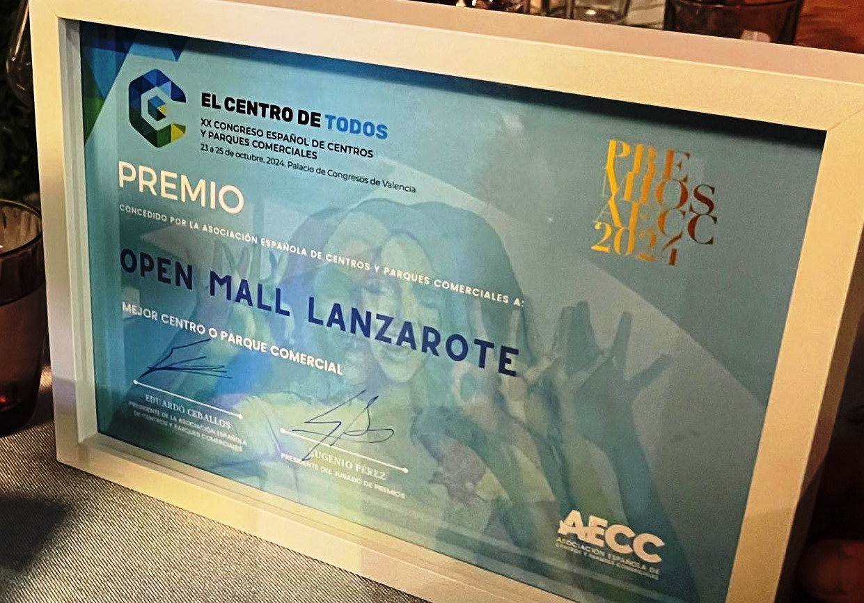 National Award for Best Shopping Center to Open Mall