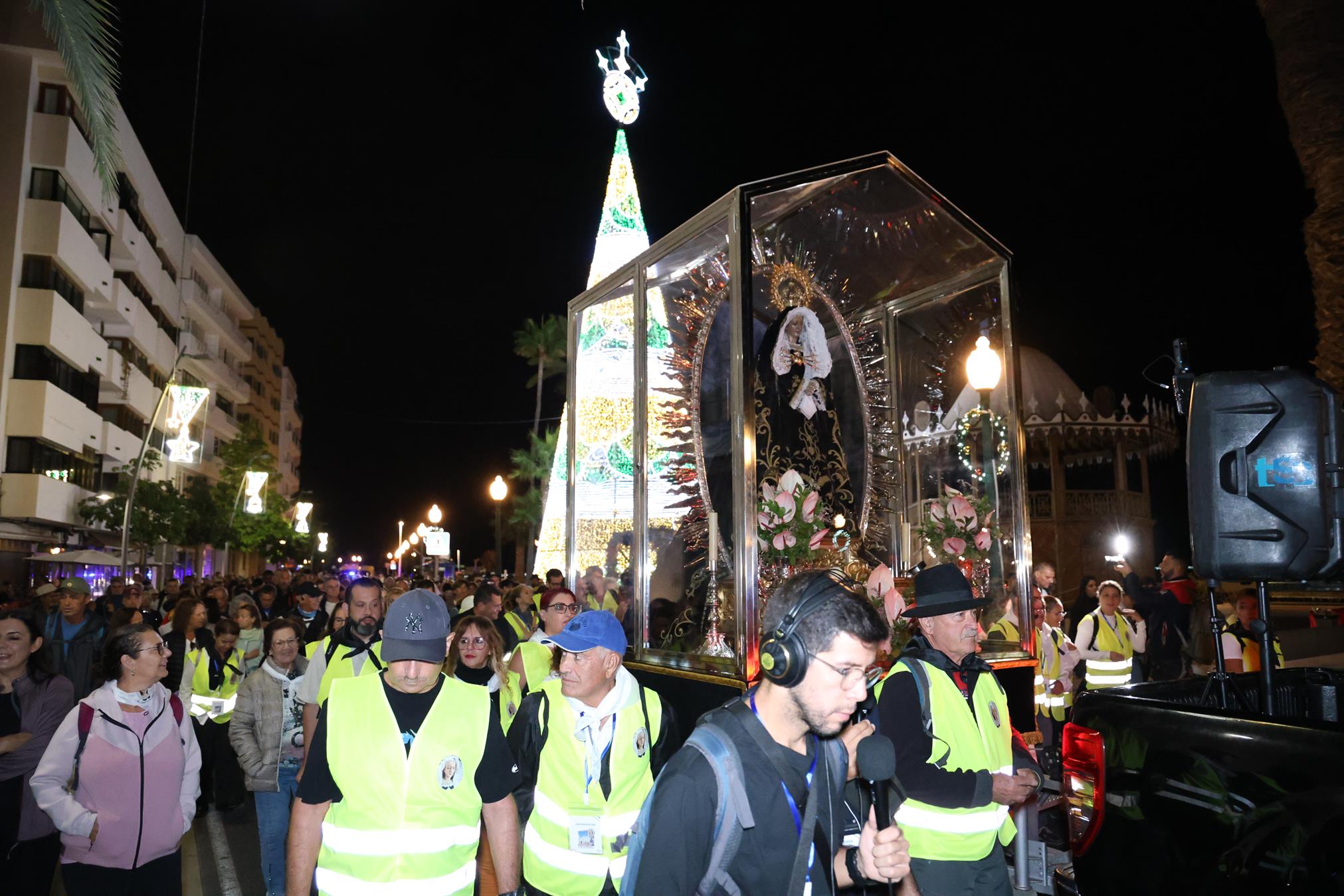 Regreso de la Virgen de Los Dolores a Mancha Blanca Fotos: Juan Mateos y cedidas