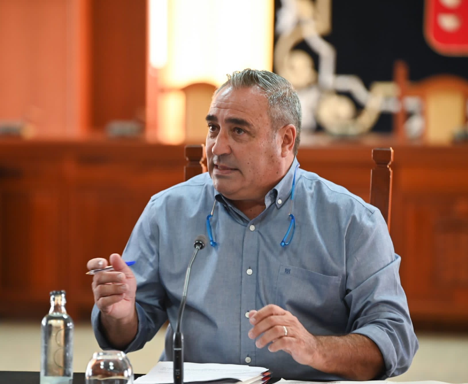 El portavoz del PP en el Cabildo de Lanzarote y consejero delegado de los Centros Turísticos, Ángel Vázquez.