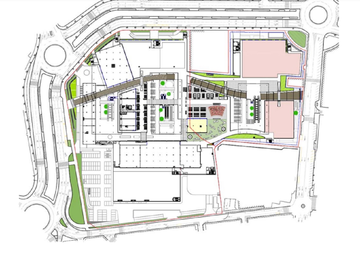 Mapa de proyecto de ampliación del Open Mall.