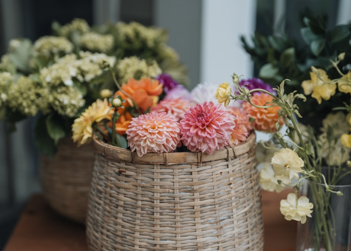 Cesta de flores