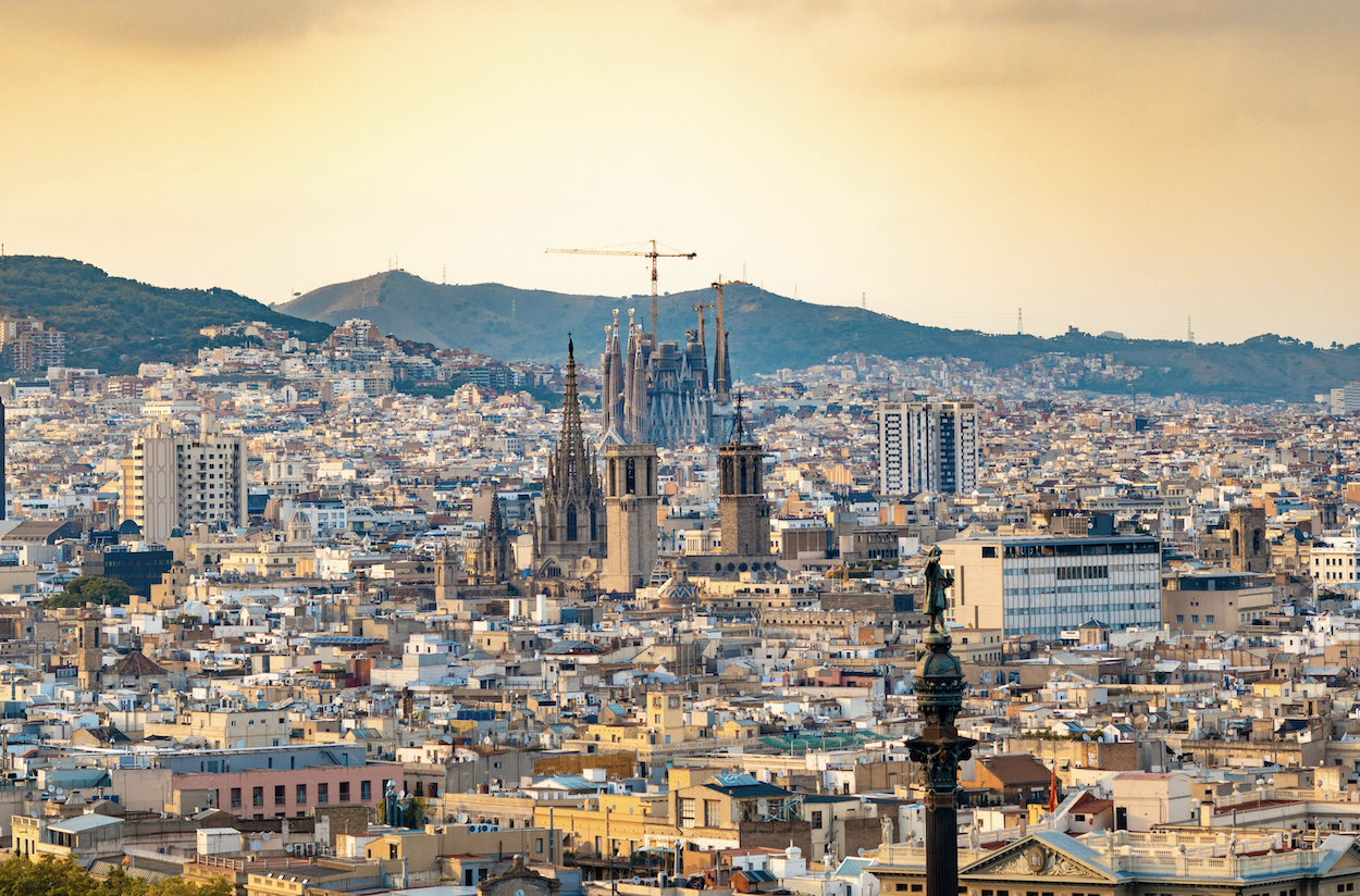 Vista panorámica de la Ciudad de Barcelona. Foto de Aleksandar Pasaric.