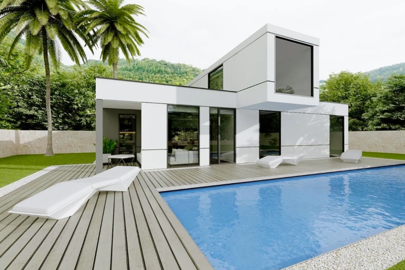 The Lanzarote housing model is the largest offered by the company Dos Días Container. Construction.