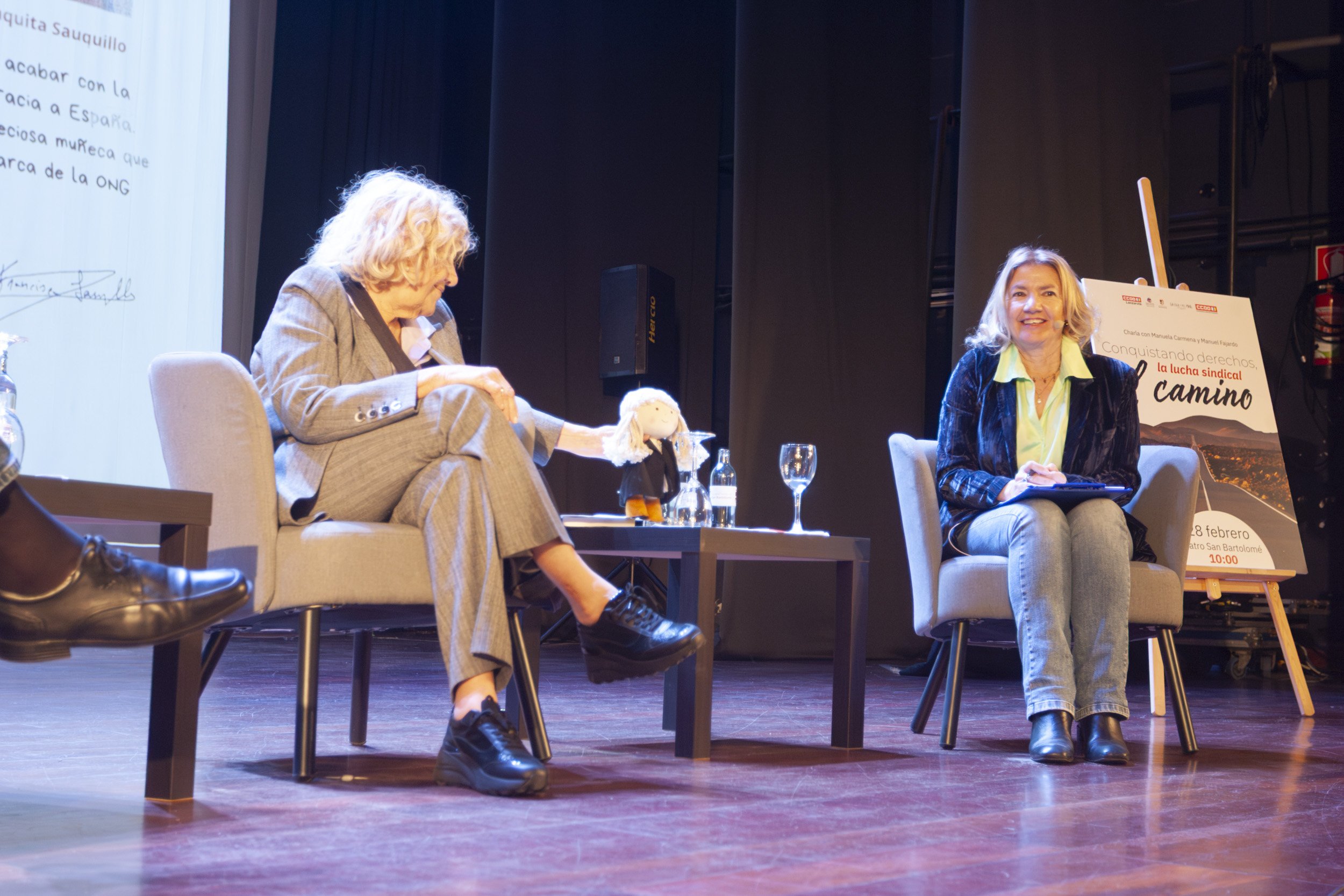 Manuela Carmena durante su visita a Lanzarote. Manuela Carmena durante su visita a Lanzarote.