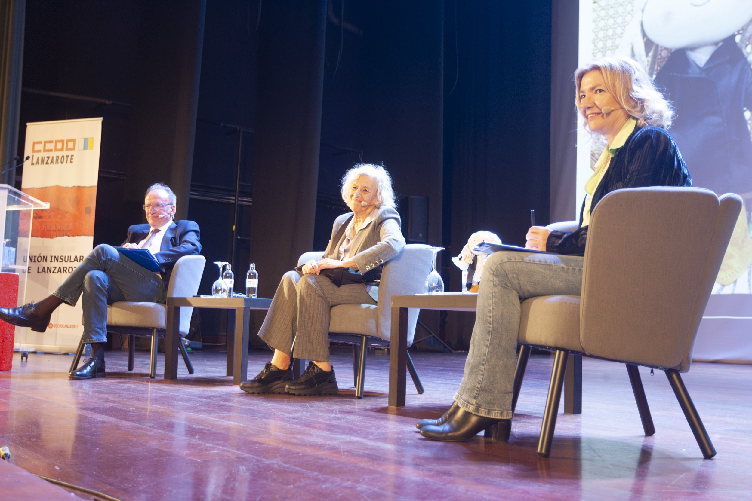 Manuela Carmena durante su visita a Lanzarote. Manuela Carmena durante su visita a Lanzarote.