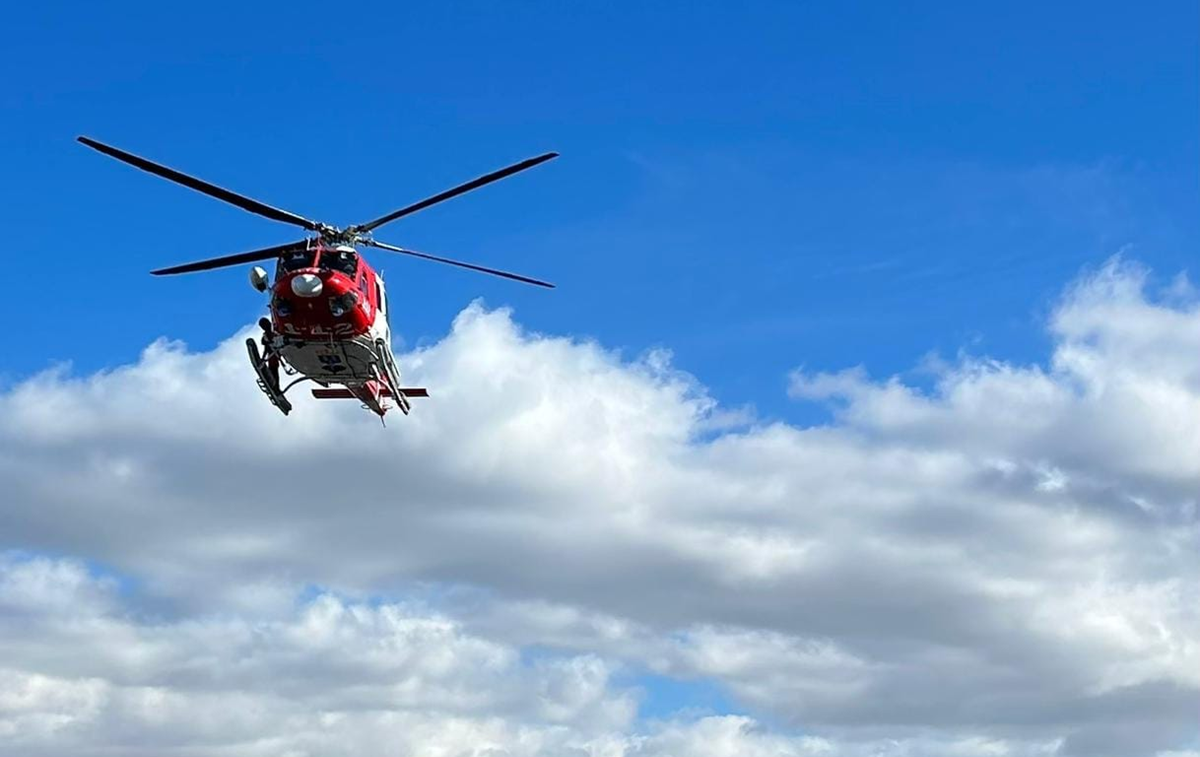 GES helicopter during a rescue