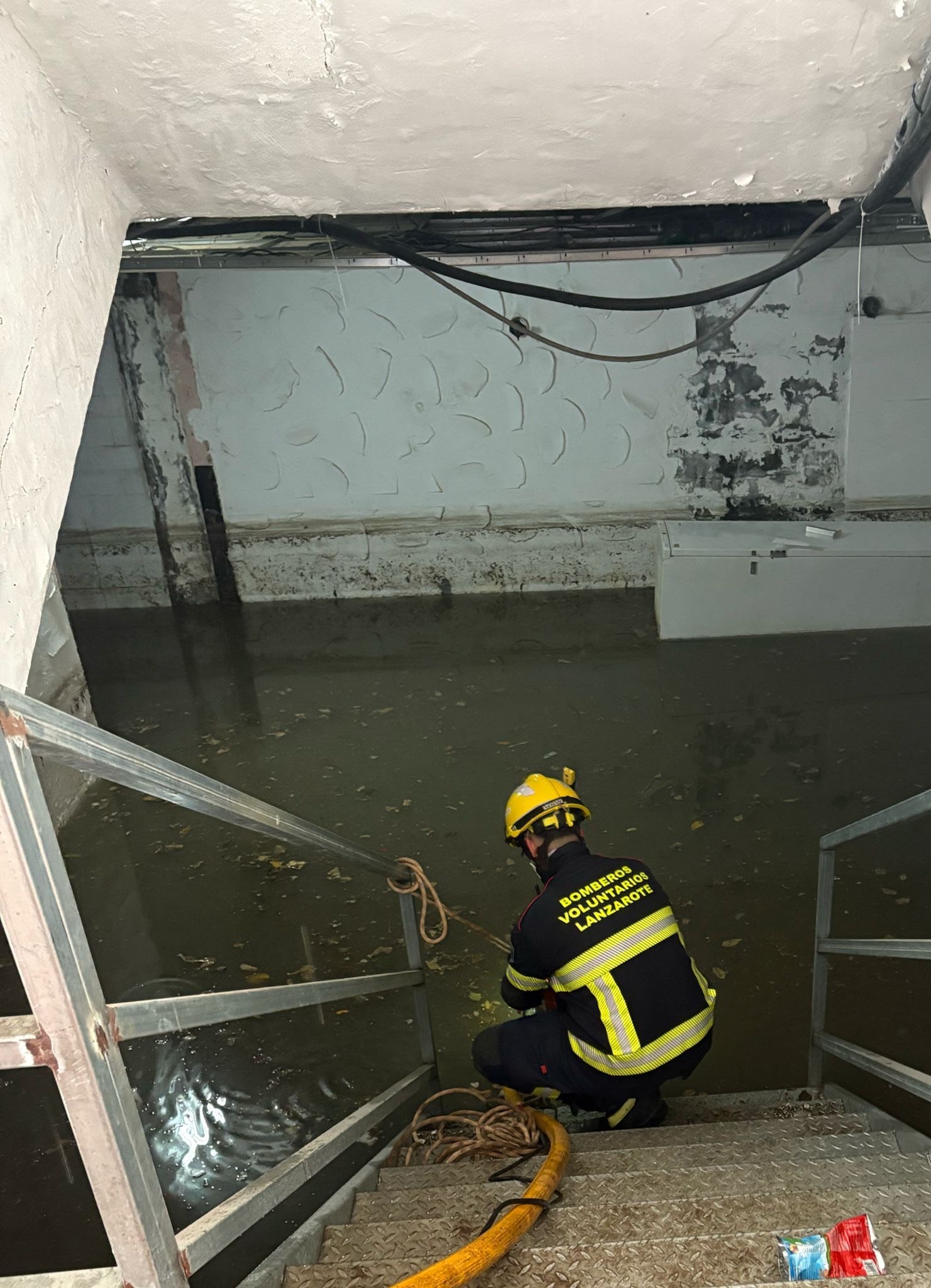 Intervención bomberos voluntarios de Lanzarote.