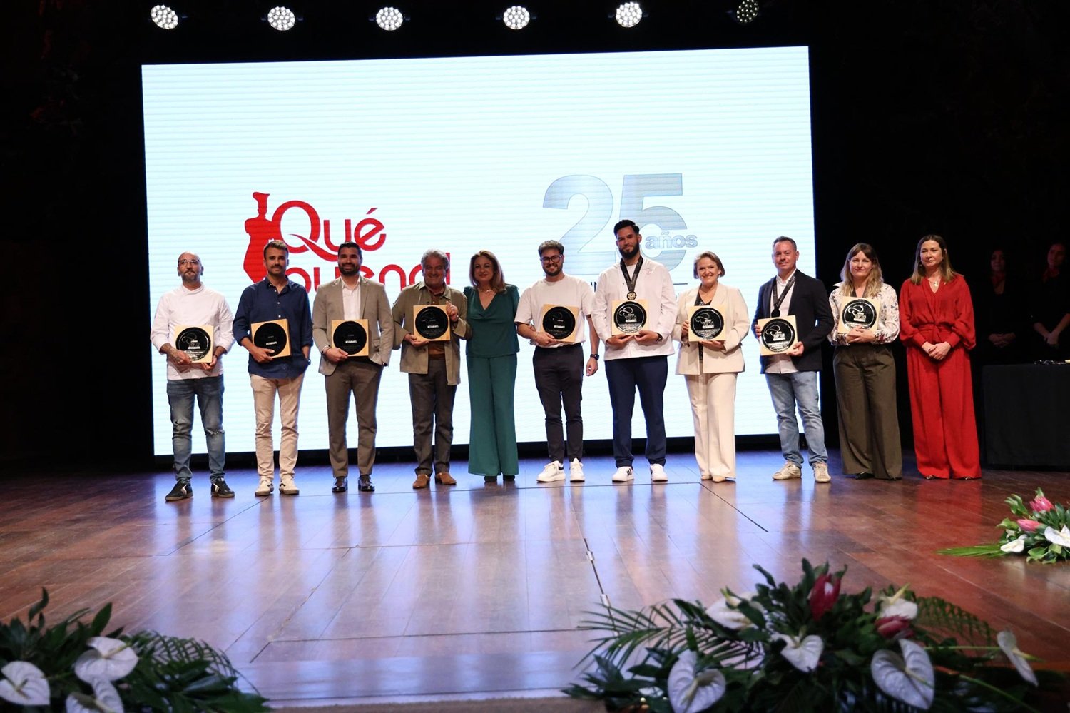 The winners of the XIII edition of the Qué Bueno Canarias 2025 awards. Gastronomy.