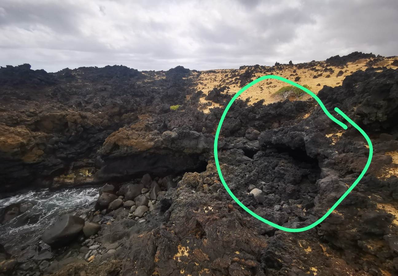 Cueva donde se hallaron restos humanos