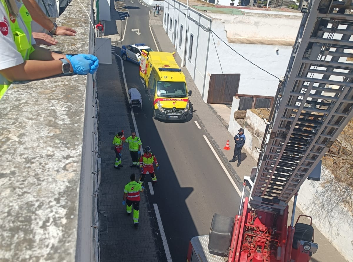 Rescate de los bomberos en San Bartolomé