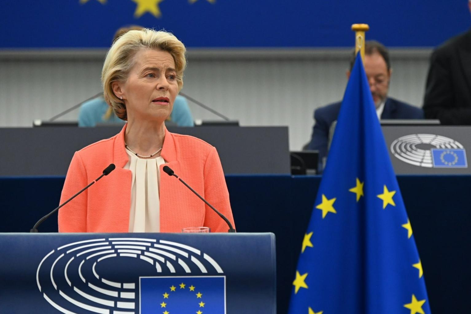 La presidenta de la Comisión Europea, Ursula Von Der Leyen.