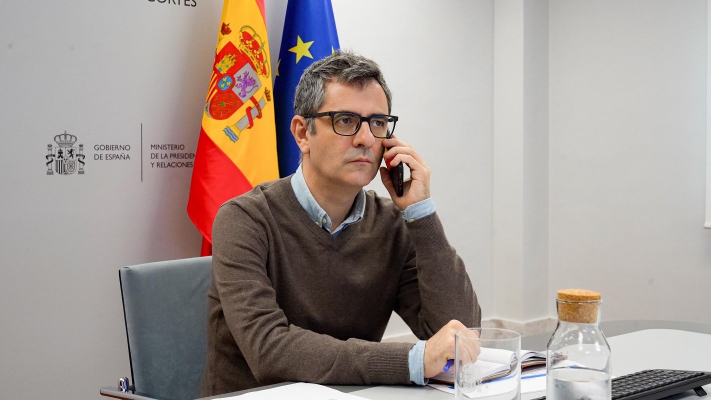 El Ministro de Presidencia, Justicia y Relaciones con las Cortes, Félix Bolaños.