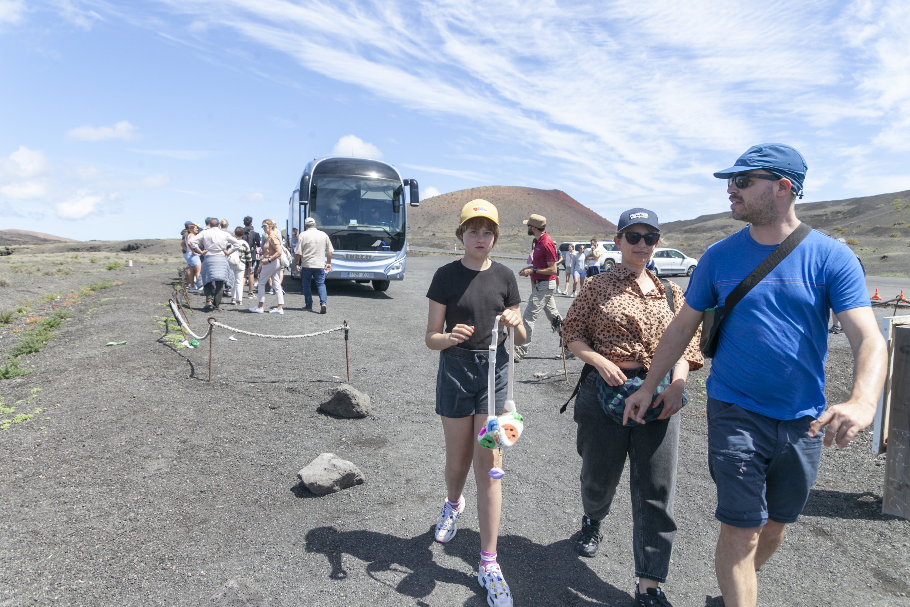 La prueba piloto de lanzaderas en el Volcán del Cuervo y Caldera Blanca. Foto: Juan Mateos. La prueba piloto de lanzaderas en el Volcán del Cuervo y Caldera Blanca. Foto: Juan Mateos.