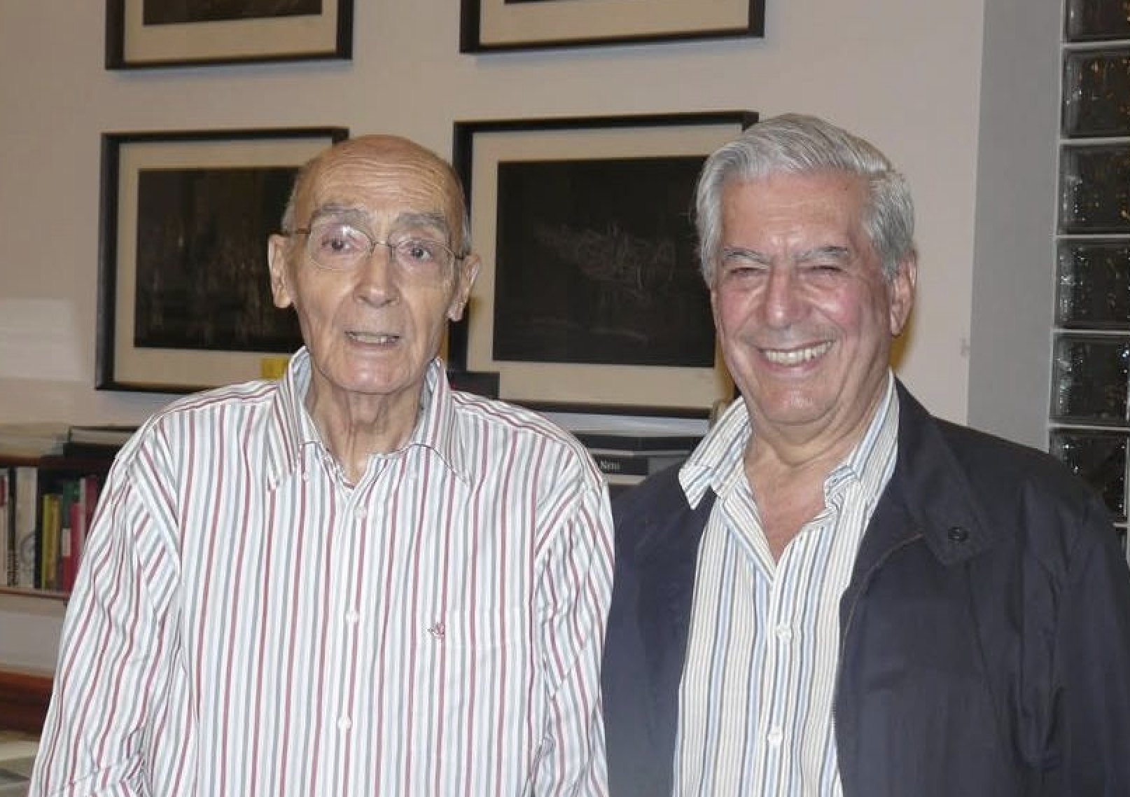 José Saramago y Vargas Llosa en Lanzarote. Foto: A casa José Saramago.
