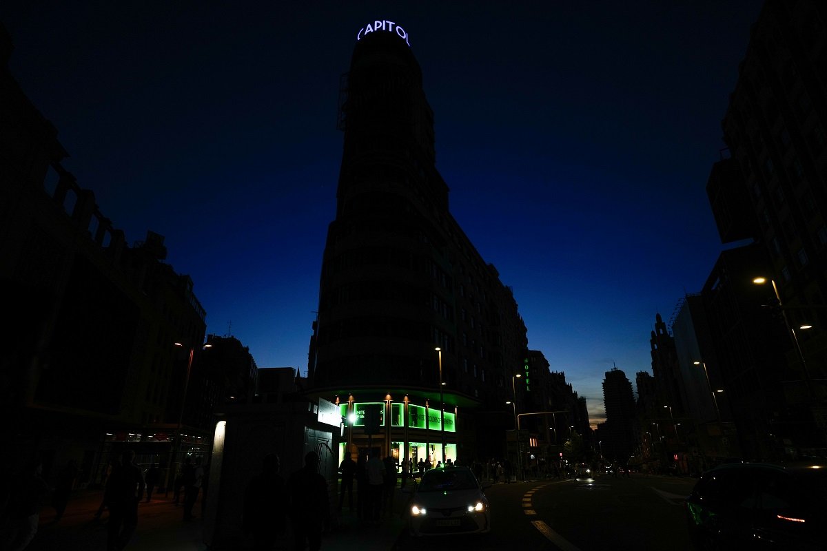 La Granvía, a oscuras. Foto: RTVE.