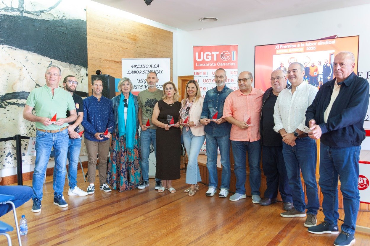 UGT Lanzarote reconoce la labor sindical con la XI edición de los Premios Miguel Barrios