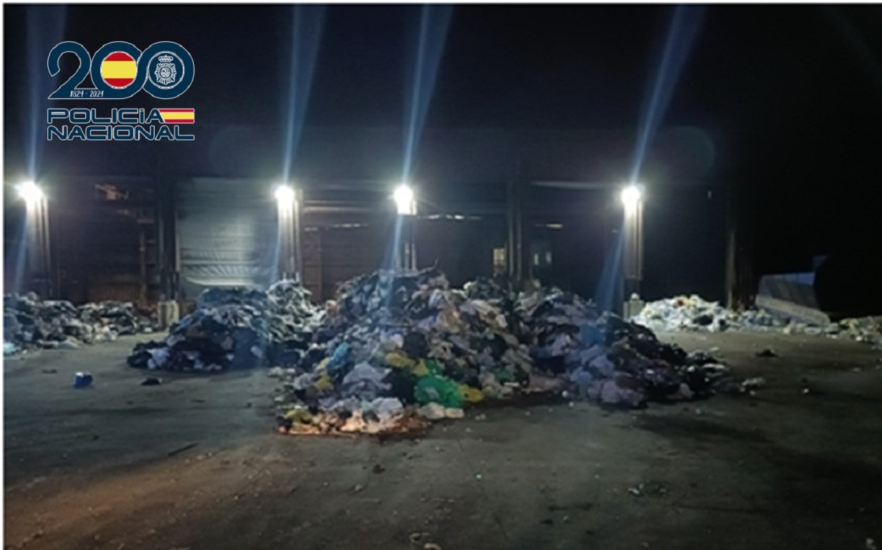 Vertedero de Zonzamas en Lanzarote. Foto: Policía Nacional.