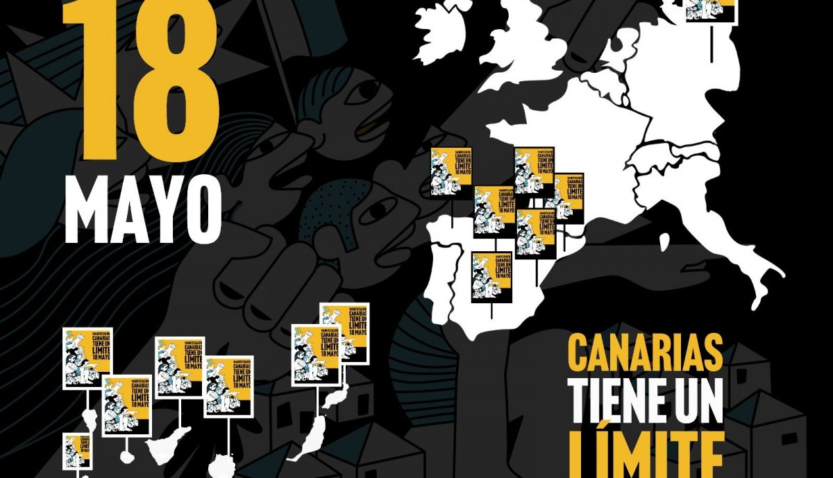 Mapa de las manifestaciones Canarias tiene un límite. 18 de mayo. Mapa de las manifestaciones Canarias tiene un límite. 18 de mayo.